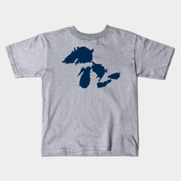 Coronelli Great Lakes Map 1694 Kids T-Shirt by fortheloveofmaps